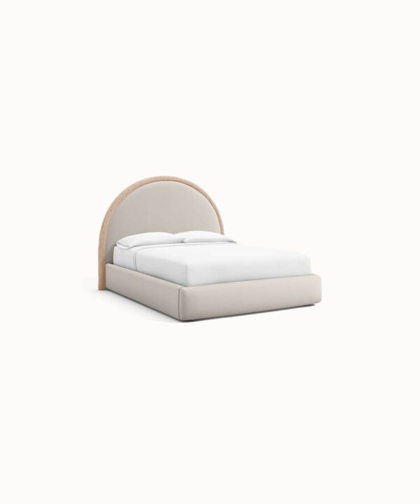Upholstered Wood Bed - Image 2