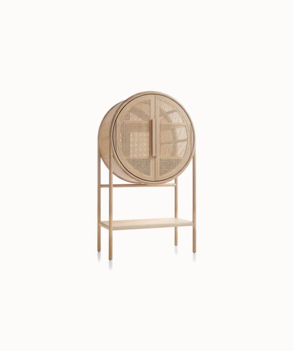 West Natural Cane Bar Cabinet - Image 2
